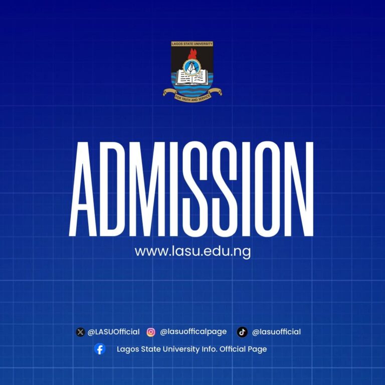 LAGOS STATE UNIVERSITY (LASU) SET TO BEGIN 2025/2026 UTME/DIRECT ENTRY ADMISSION SCREENING EXERCISE
