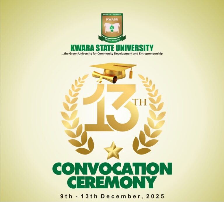 ABDULRAFIU IBRAHIM EMERGES KWASU BEST GRADUATING STUDENT
